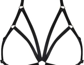 Body Harness for Women Bra Goth Stretchy Fabric Halloween Plus Size Punk Chest Strap Belt Festival Rave Lingerie cage