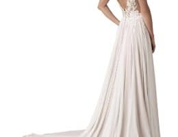 SEIM Lace Appliqued Wedding Dresses for Bride 2023 Beach Wedding Bridal Gowns for Women SE002