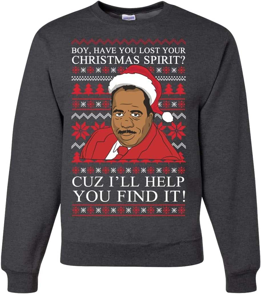 Wild Bobby Christmas Spirit I'll Help You Find It Stanley Hudson Ugly Christmas Sweater Review