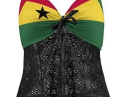TAIZIYEAH Women's Fashion Swimsuit Ghana Flag Elegant 2 Piece Swimwear 2XL