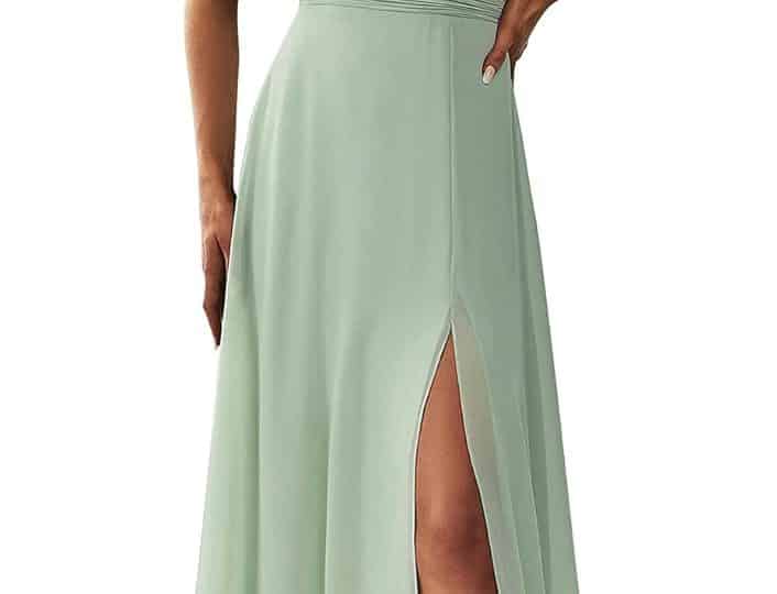 Ever-Pretty Womens Off The Shoulder Ruffle Party Dresses Side Split Beach Maxi Dress 00968